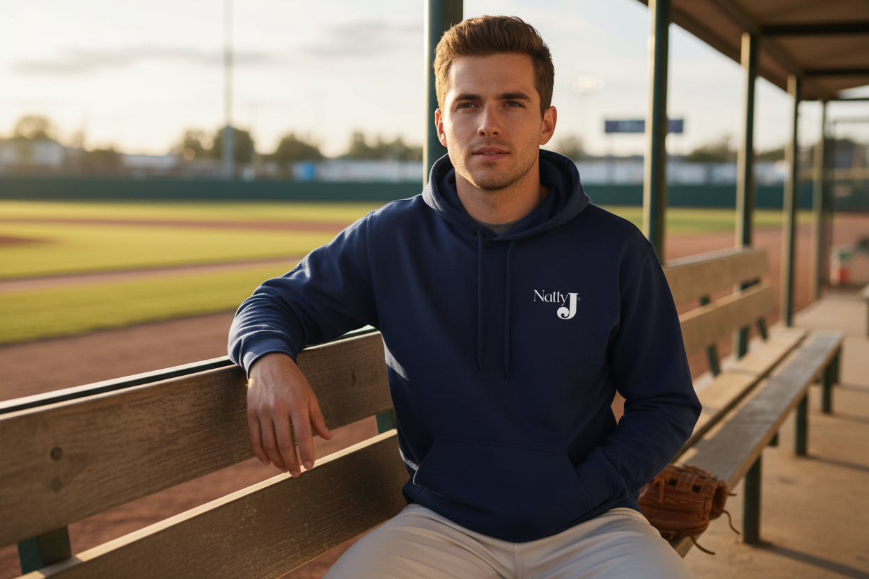 Big Drip Energy Baseball Hoodie for Men – Ice Cream Drip Baseball Graphic Pullover | Game Day Baseball Fan Hoodie