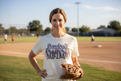 Baseball Mama Shirt for Women – Cute Baseball Mom Graphic Tee | Game Day Baseball Mom T-Shirt