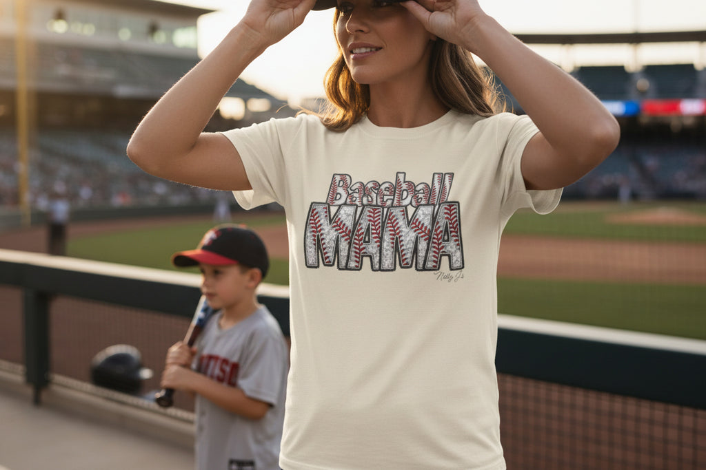 Baseball Mama Shirt for Women – Cute Baseball Mom Graphic Tee | Game Day Baseball Mom T-Shirt