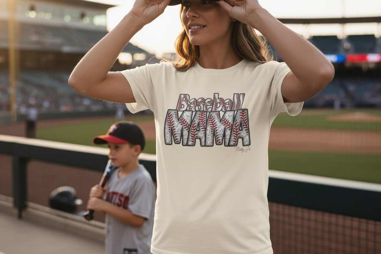 Baseball Mama Shirt for Women – Cute Baseball Mom Graphic Tee | Game Day Baseball Mom T-Shirt