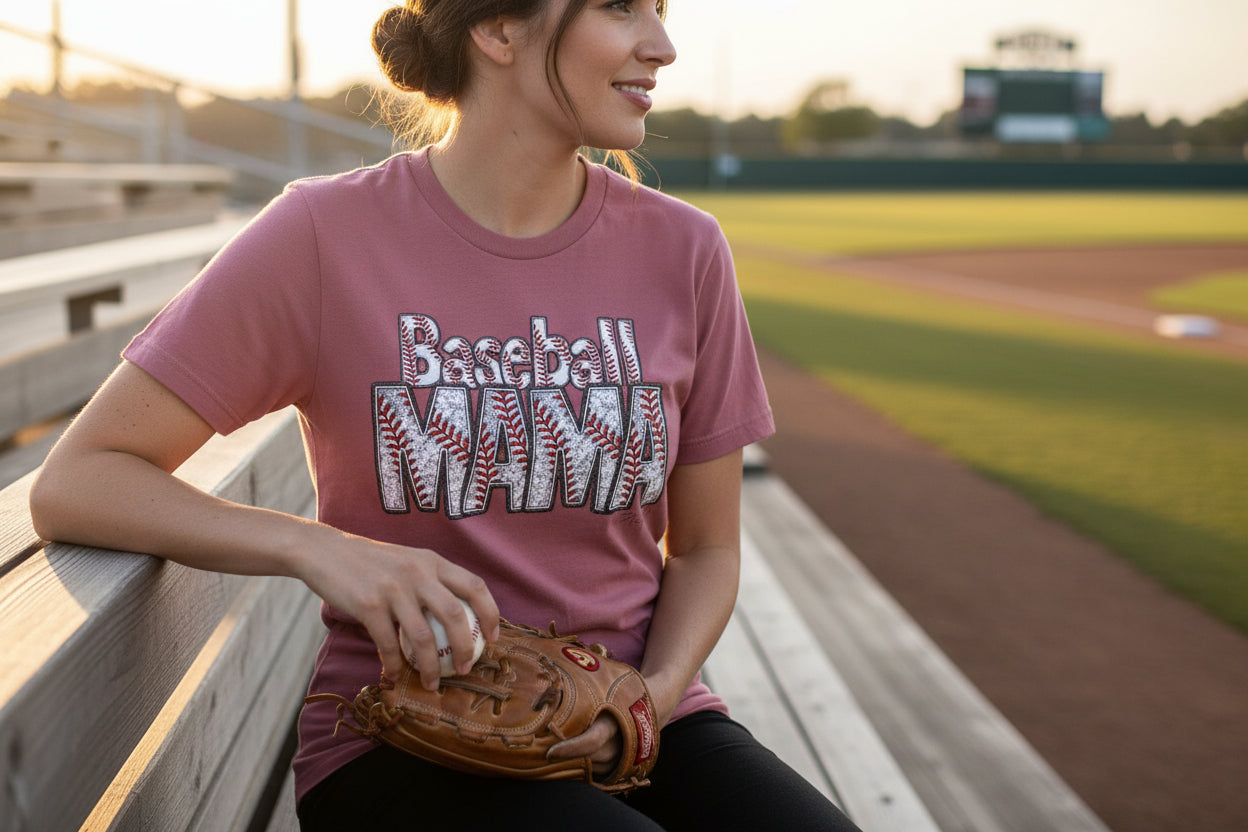 Baseball Mama Shirt for Women – Cute Baseball Mom Graphic Tee | Game Day Baseball Mom T-Shirt