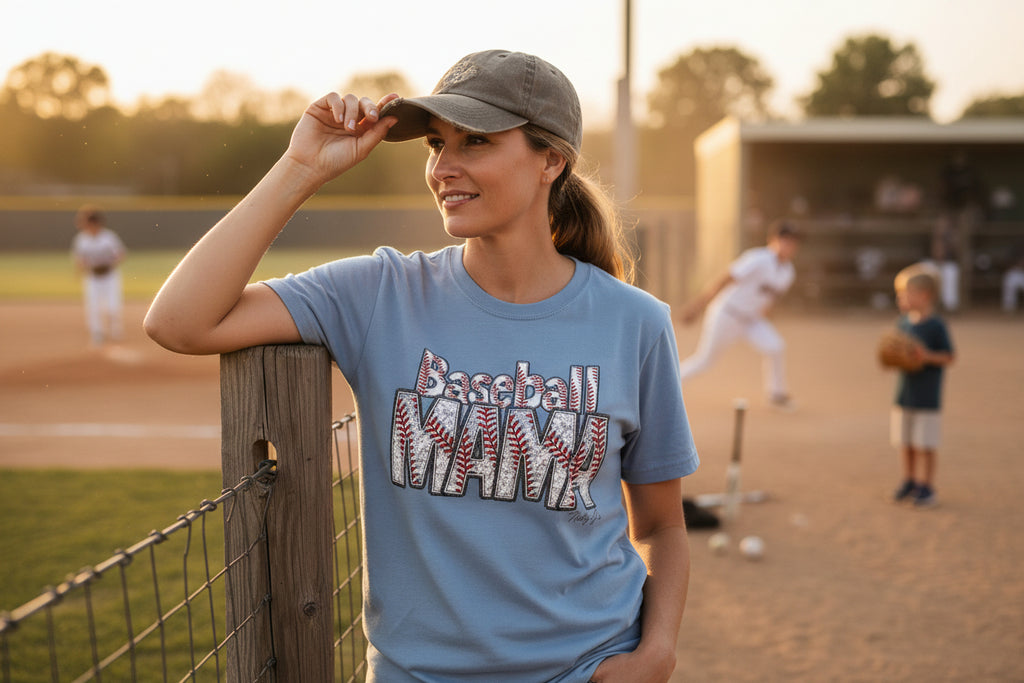 Baseball Mama Shirt for Women – Cute Baseball Mom Graphic Tee | Game Day Baseball Mom T-Shirt