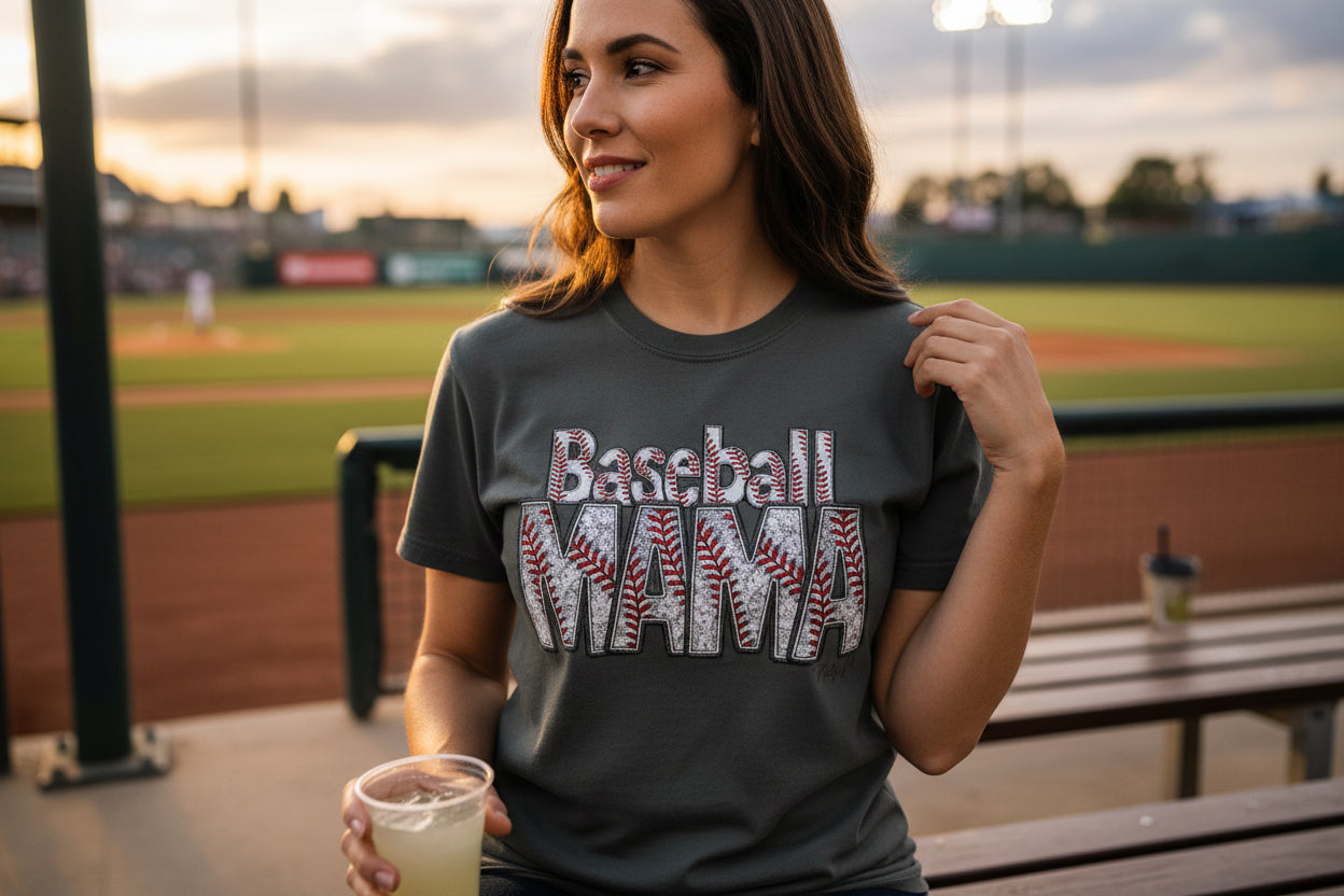 Baseball Mama Shirt for Women – Cute Baseball Mom Graphic Tee | Game Day Baseball Mom T-Shirt