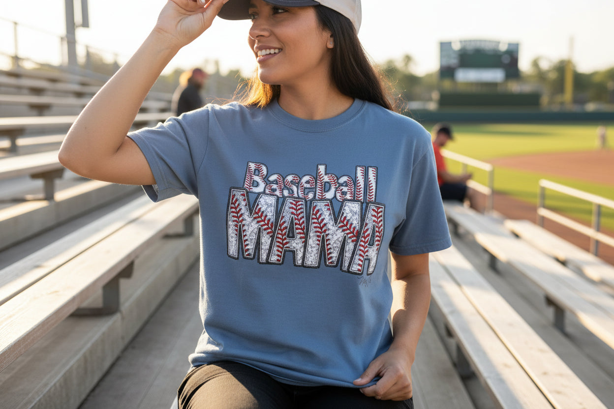 Baseball Mama Shirt for Women – Cute Baseball Mom Graphic Tee | Game Day Baseball Mom T-Shirt