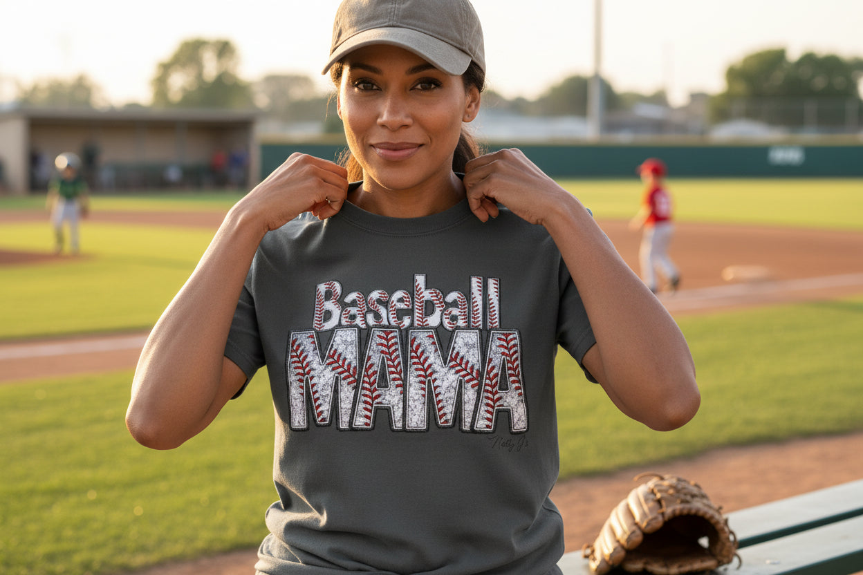 Baseball Mama Shirt for Women – Cute Baseball Mom Graphic Tee | Game Day Baseball Mom T-Shirt