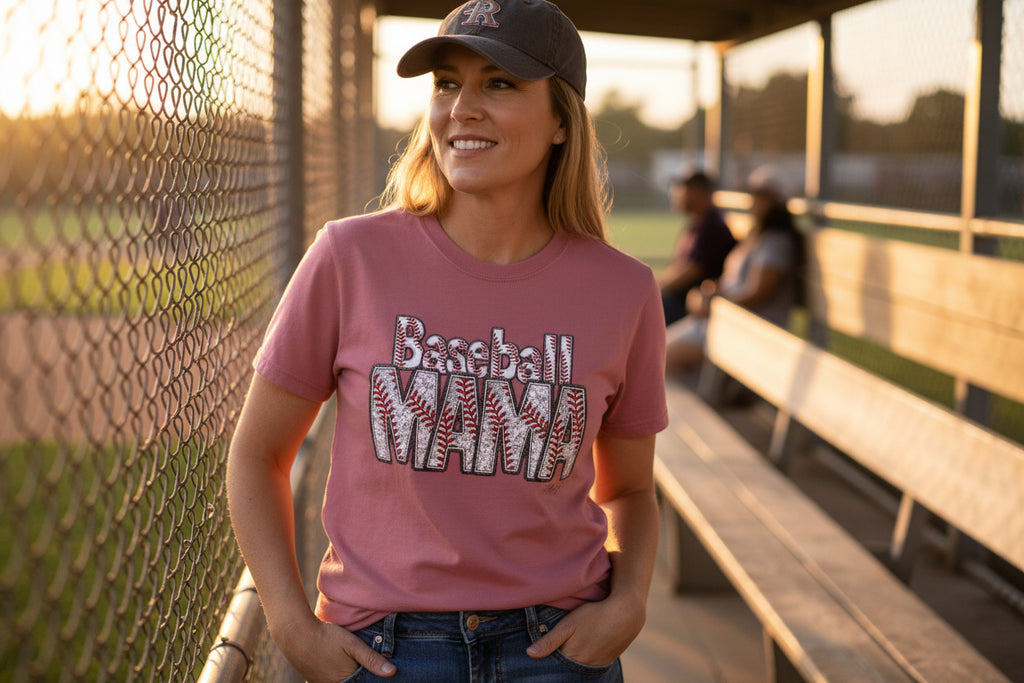 Baseball Mama Shirt for Women – Cute Baseball Mom Graphic Tee | Game Day Baseball Mom T-Shirt
