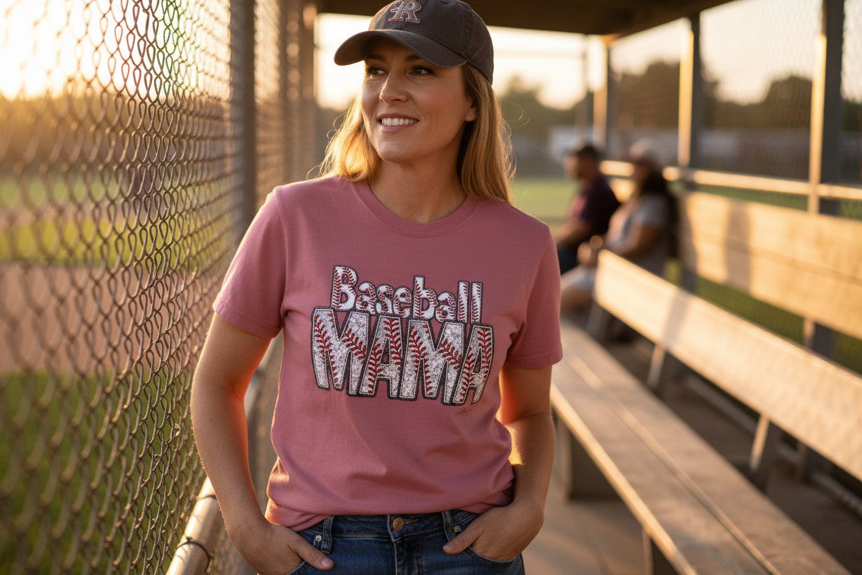 Baseball Mama Shirt for Women – Cute Baseball Mom Graphic Tee | Game Day Baseball Mom T-Shirt
