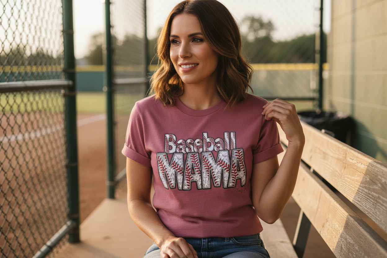 Baseball Mama Shirt for Women – Cute Baseball Mom Graphic Tee | Game Day Baseball Mom T-Shirt