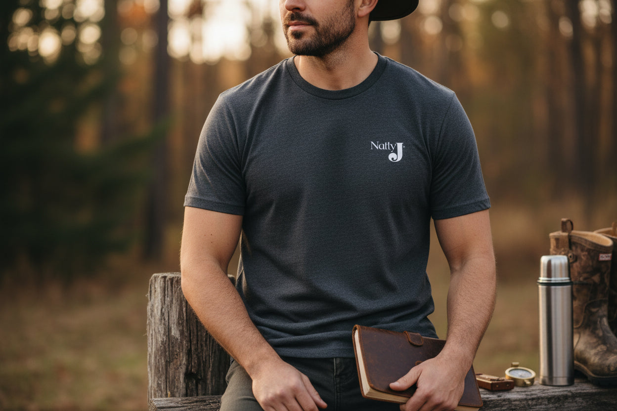 Camo Keeps Me Hidden Hunting T-Shirt – Deer Graphic Outdoor Tee | Natty J’s Men’s Apparel