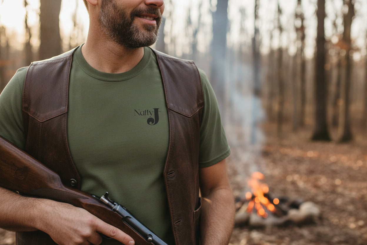 Camo Keeps Me Hidden Hunting T-Shirt – Deer Graphic Outdoor Tee | Natty J’s Men’s Apparel