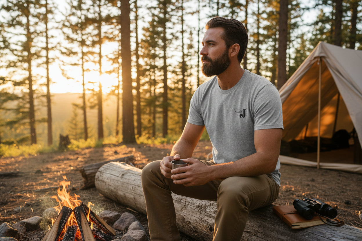 Camo Keeps Me Hidden Hunting T-Shirt – Deer Graphic Outdoor Tee | Natty J’s Men’s Apparel