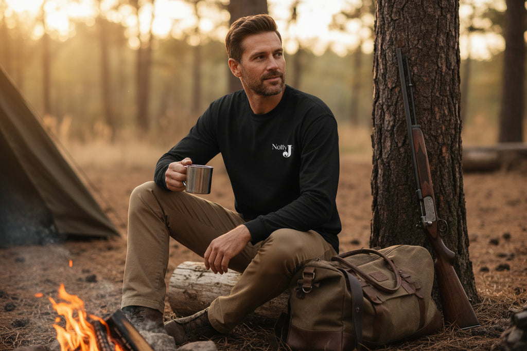 Camo Keeps Me Hidden Long Sleeve Hunting Shirt – Deer Graphic Outdoor Long Sleeve Tee | Natty J’s