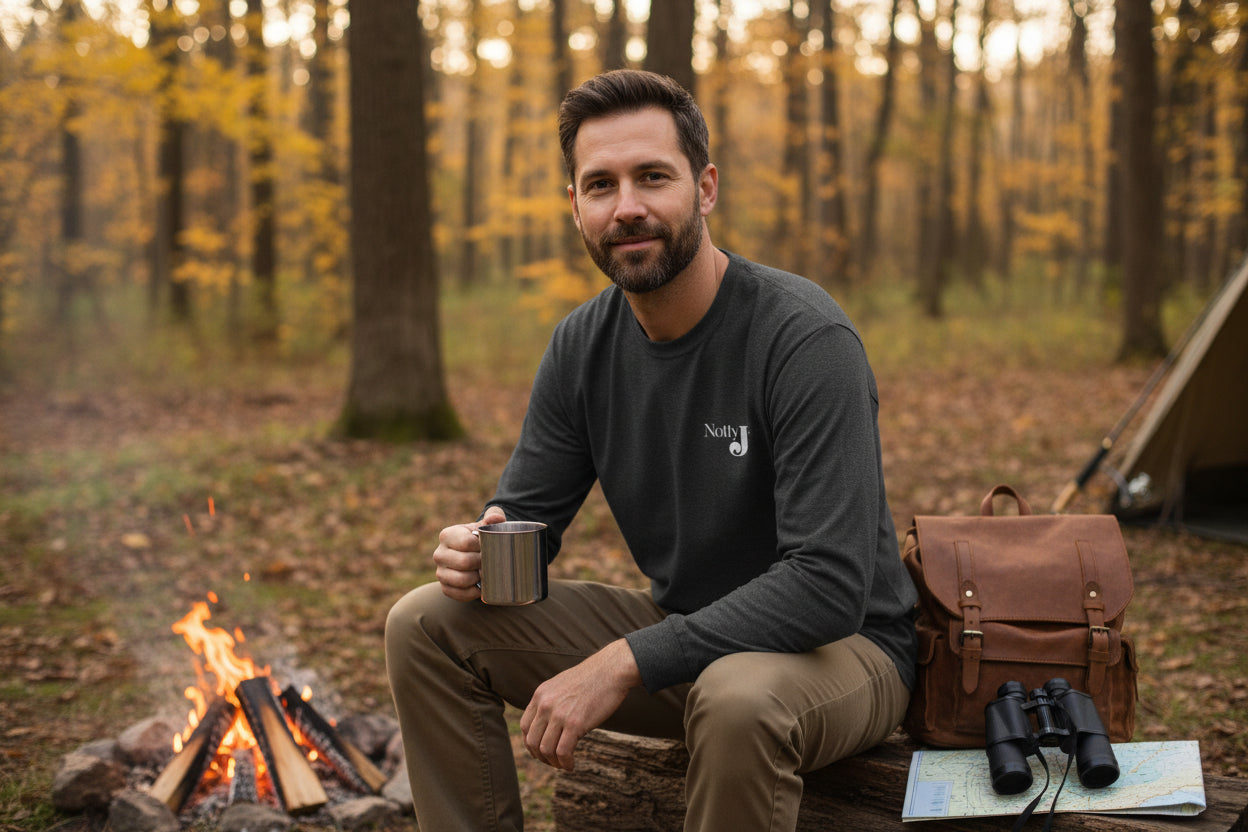 Camo Keeps Me Hidden Long Sleeve Hunting Shirt – Deer Graphic Outdoor Long Sleeve Tee | Natty J’s