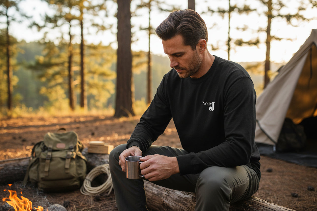 Camo Keeps Me Hidden Long Sleeve Hunting Shirt – Deer Graphic Outdoor Long Sleeve Tee | Natty J’s