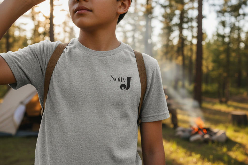 Youth Camo Keeps Me Hidden Long Sleeve Shirt – Deer Hunting Graphic Long Sleeve Tee | Natty J’s