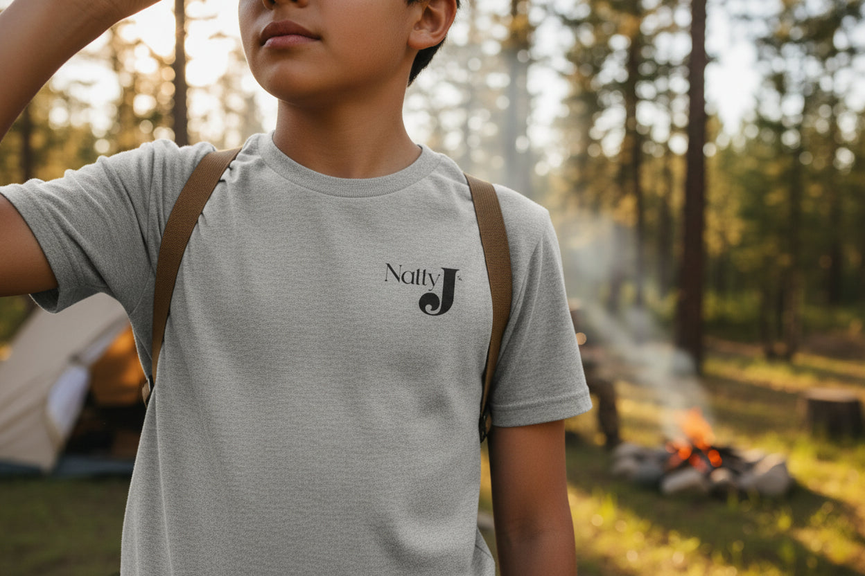 Youth Camo Keeps Me Hidden Long Sleeve Shirt – Deer Hunting Graphic Long Sleeve Tee | Natty J’s