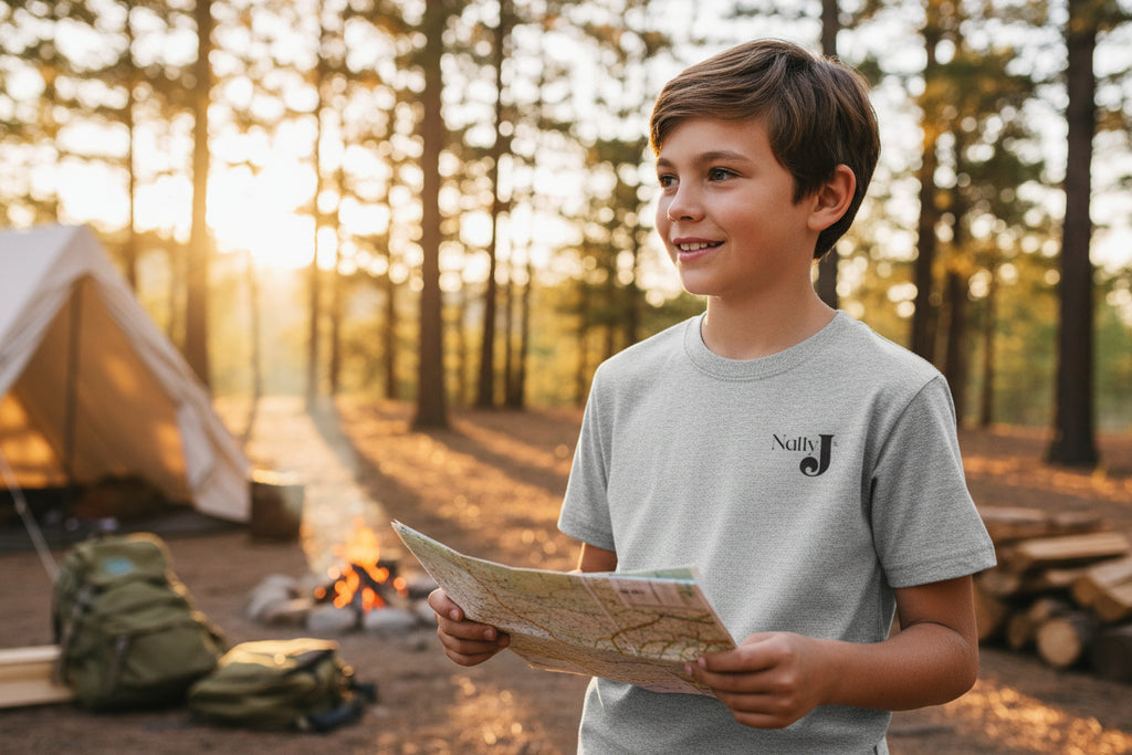 Youth Camo Keeps Me Hidden Long Sleeve Shirt – Deer Hunting Graphic Long Sleeve Tee | Natty J’s