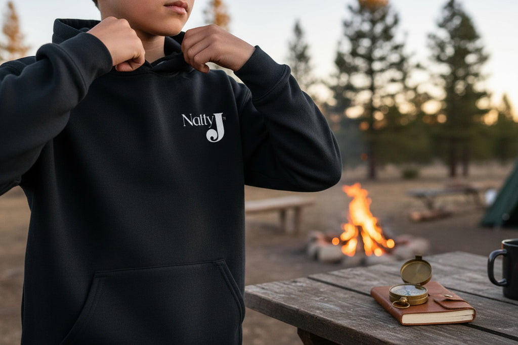 Youth Camo Keeps Me Hidden Hoodie – Deer Hunting Graphic Hoodie for Kids | Natty J’s Outdoor Apparel