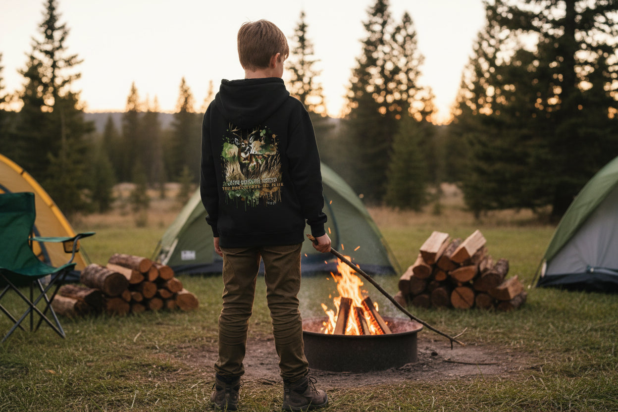 Camo Keeps Me Hidden Youth Hoodie