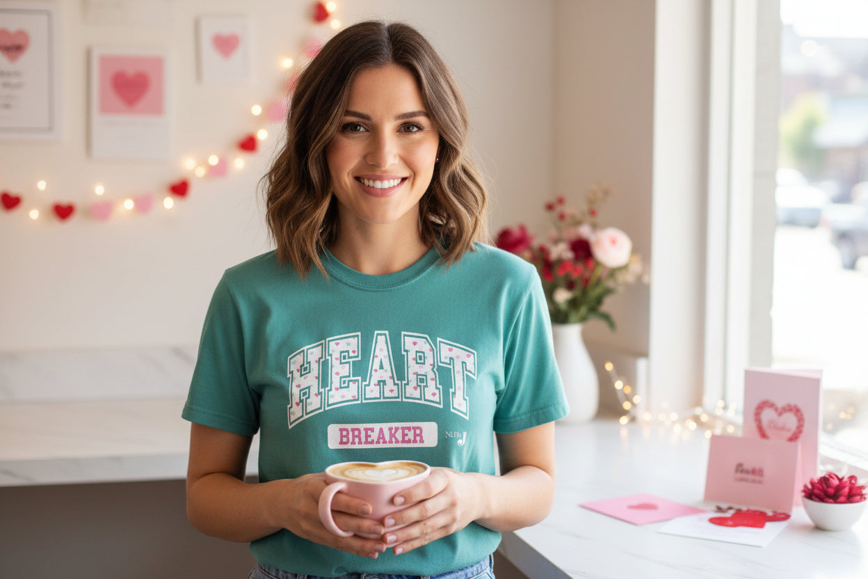 Heart Breaker Valentine T-Shirt for Adults – Cute Valentine Graphic Tee for Men & Women