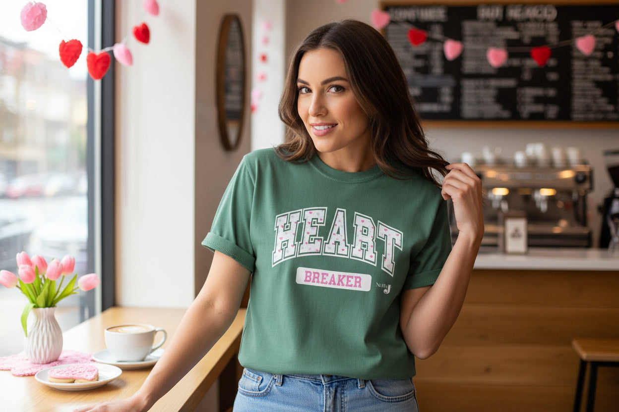 Heart Breaker Valentine T-Shirt for Adults – Cute Valentine Graphic Tee for Men & Women
