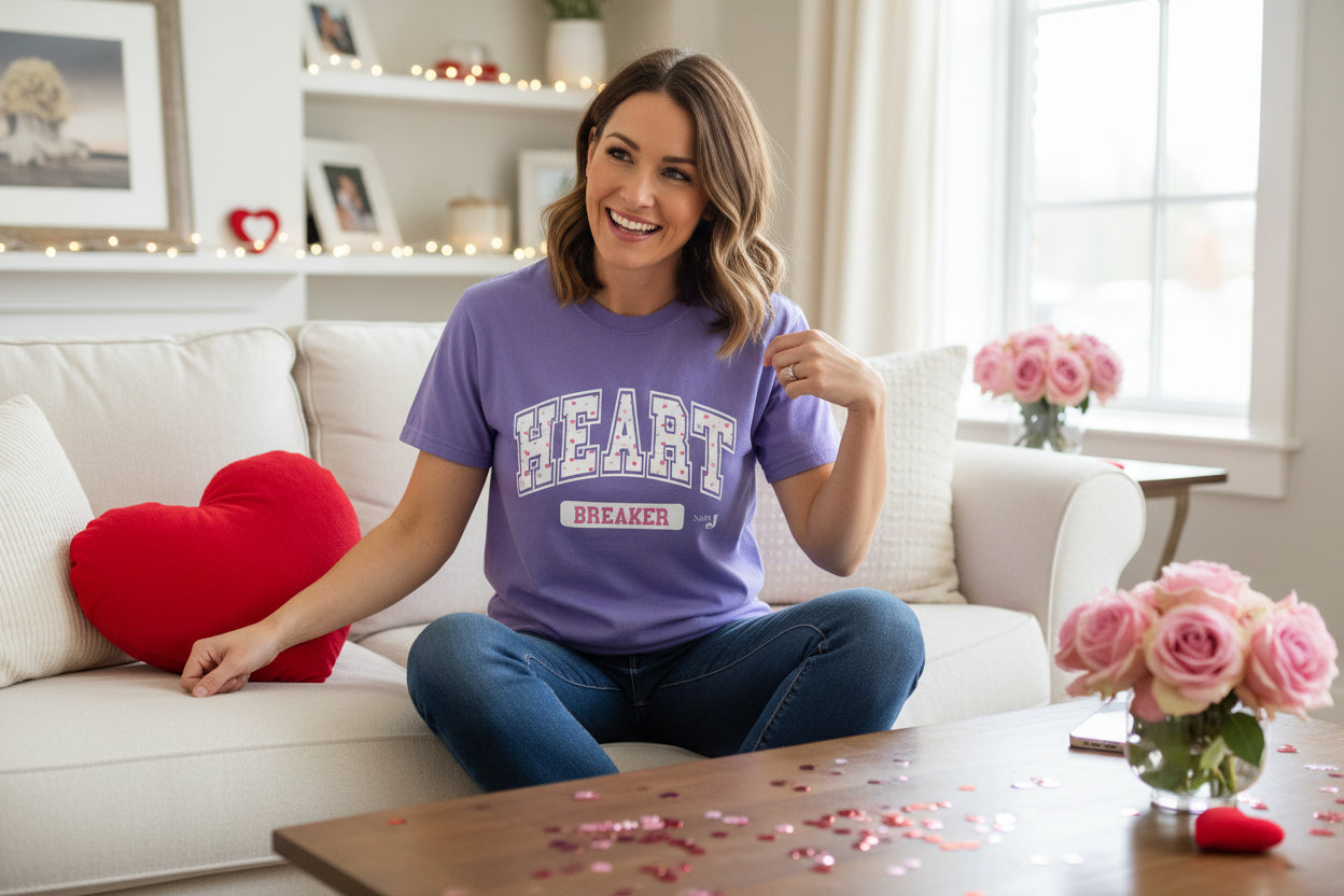 Heart Breaker Valentine T-Shirt for Adults – Cute Valentine Graphic Tee for Men & Women