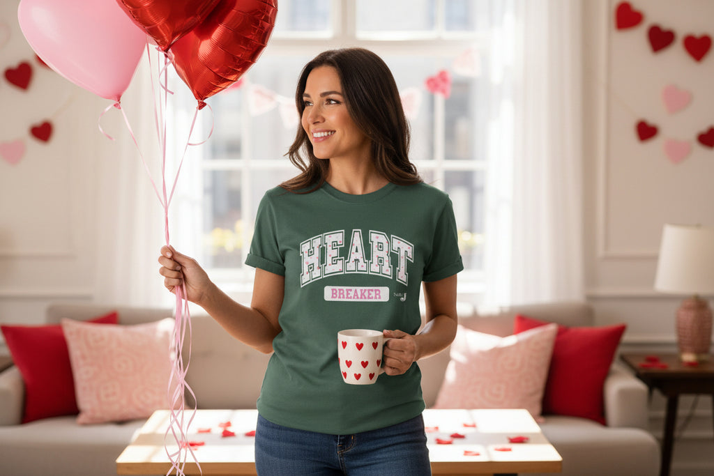 Heart Breaker Valentine T-Shirt for Adults – Cute Valentine Graphic Tee for Men & Women