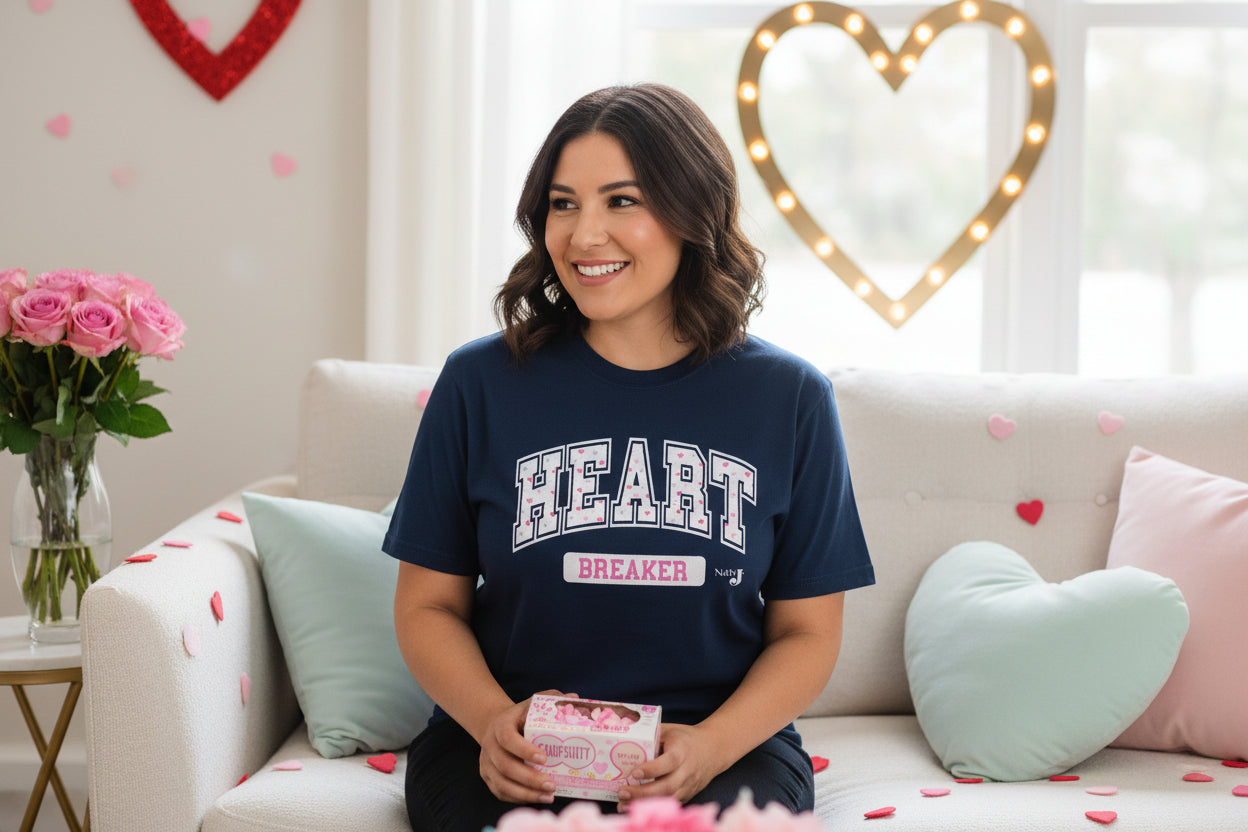Heart Breaker Valentine T-Shirt for Adults – Cute Valentine Graphic Tee for Men & Women