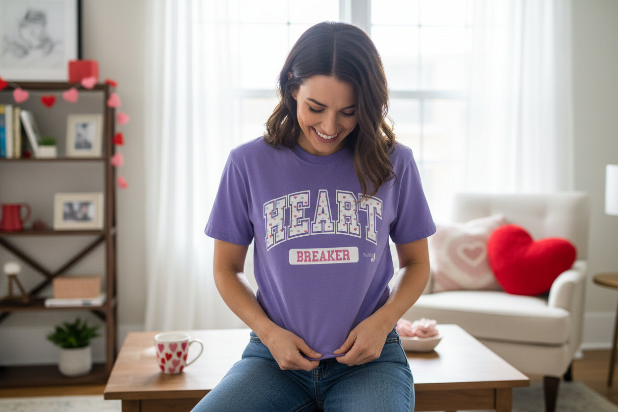 Heart Breaker Valentine T-Shirt for Adults – Cute Valentine Graphic Tee for Men & Women