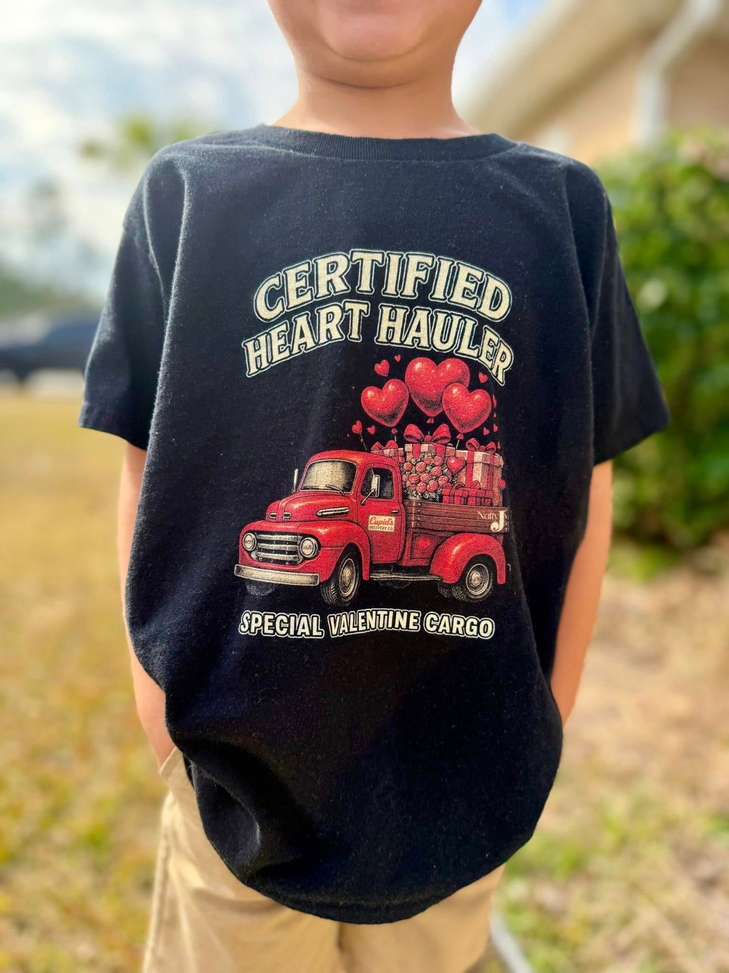 Certified Heart Hauler Youth Valentine T-Shirt – Cute Kids Valentine Graphic Tee