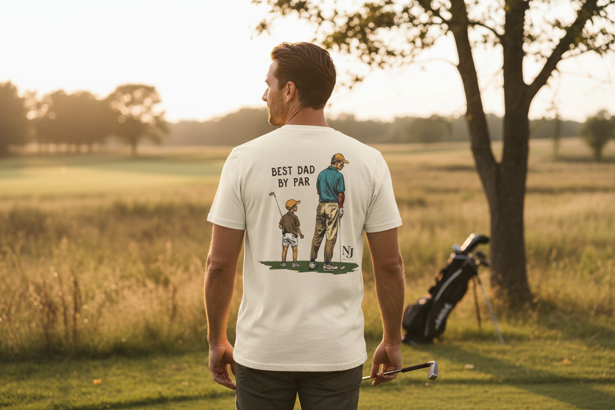 Best Dad By Par Golf Shirt – Father’s Day Golf T-Shirt for Dad, Dad & Son Golf Shirt, Funny Golf Dad Tee, Natty J’s Fathers Day Shirt