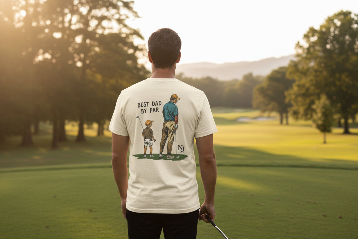 Best Dad By Par Golf Shirt – Father’s Day Golf T-Shirt for Dad, Dad & Son Golf Shirt, Funny Golf Dad Tee, Natty J’s Fathers Day Shirt