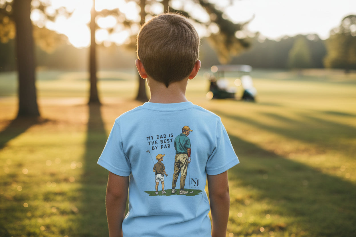 My Dad Is the Best By Par Youth Golf Shirt – Father’s Day Shirt for Boys, Dad & Son Matching Golf Tee, Kids Golf Shirt