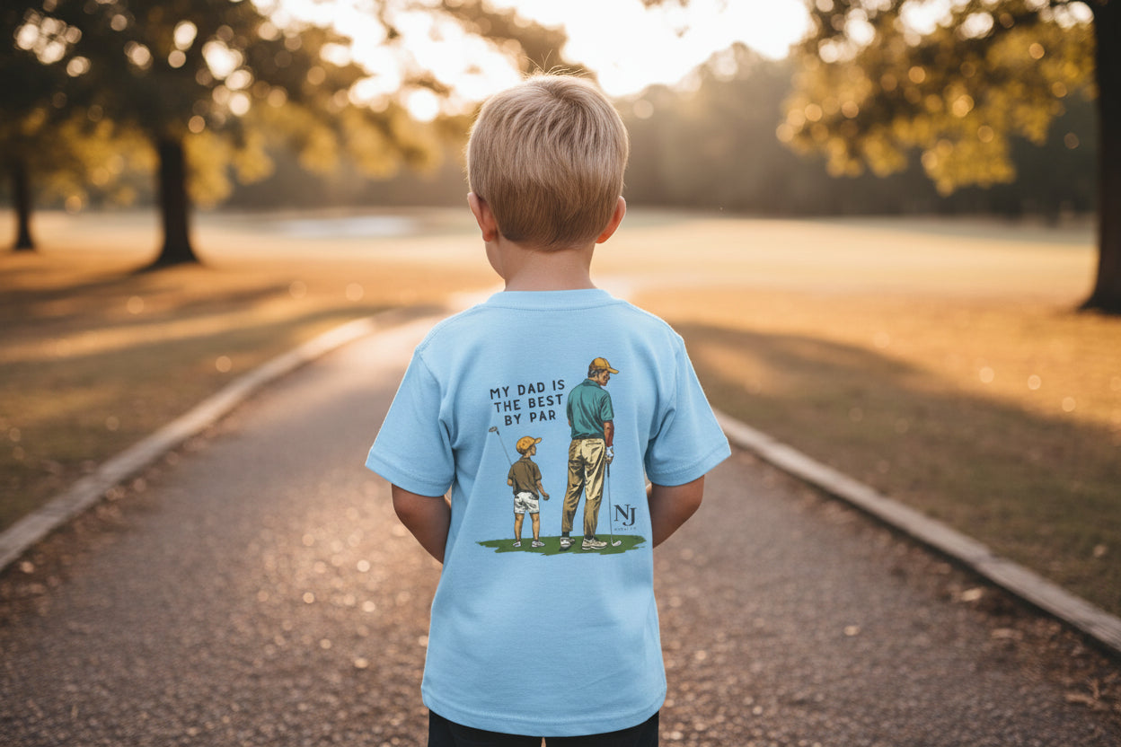 My Dad Is the Best by Par Toddler T-Shirt – Cute Father & Child Golf Graphic Shirt for Toddlers