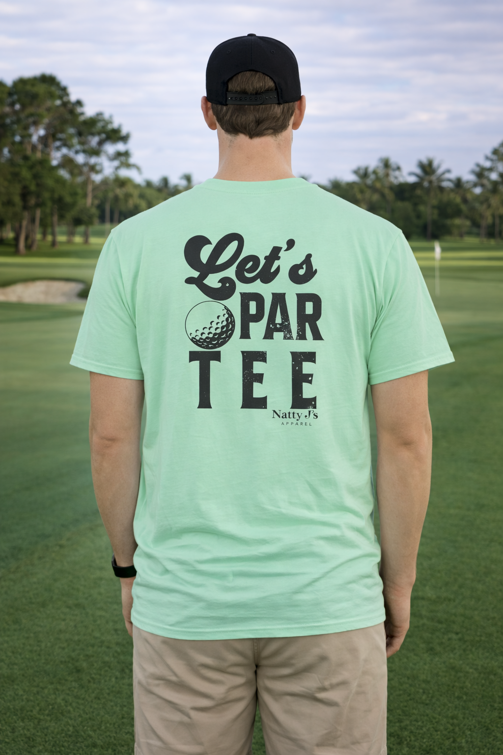 Natty J’s Apparel Men’s Let’s Par Tee Golf T-Shirt