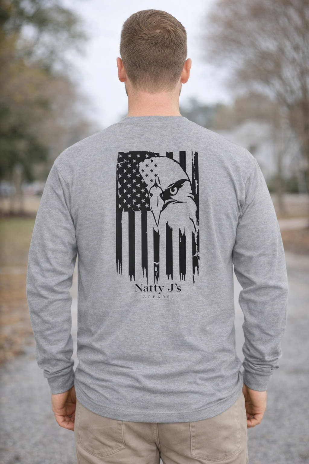 Natty J's Apparel Freedom Eagle Long Sleeve Tshirt