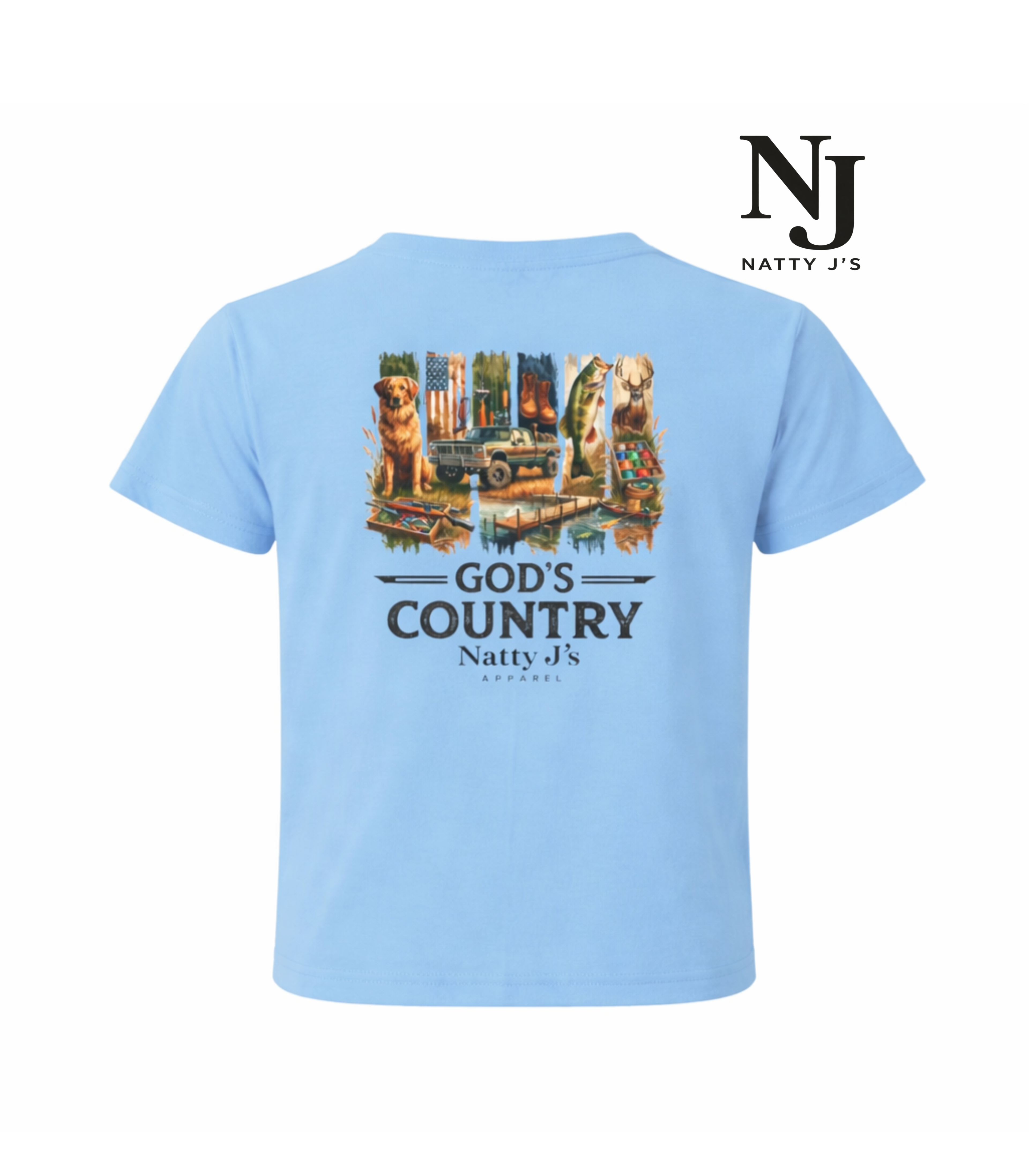 Natty J's Apparel God's Country Youth Tee