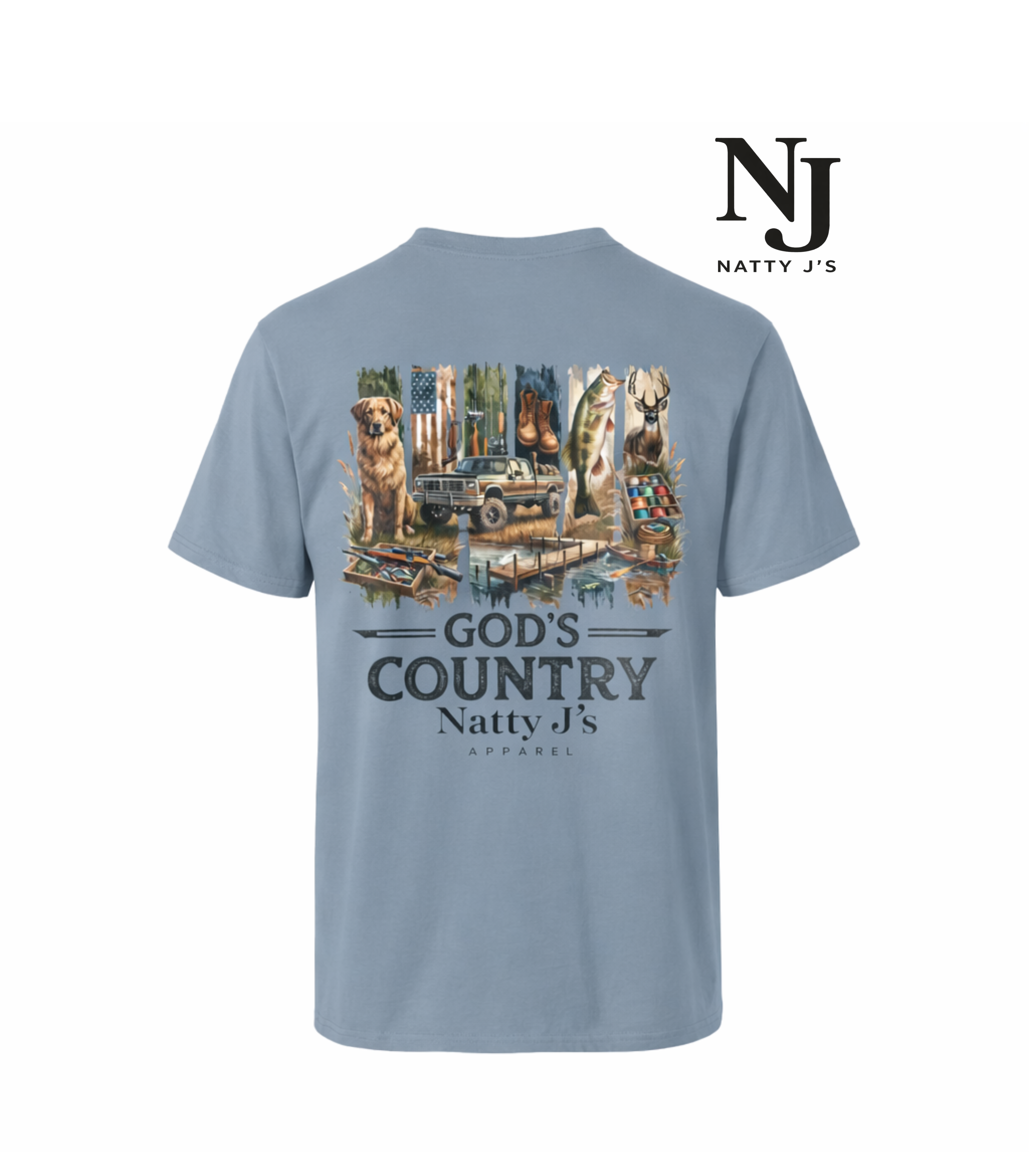 Natty J's Apparel God’s Country Men's Graphic T-Shirt