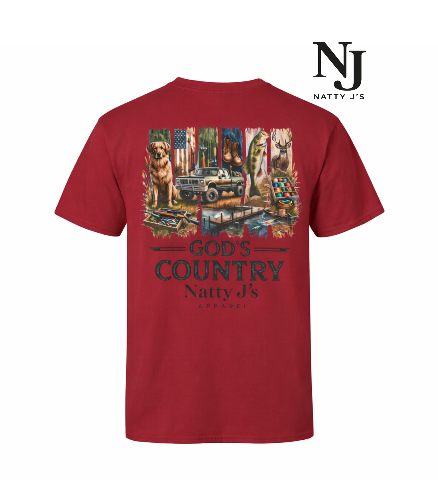 Natty J's Apparel God’s Country Men's Graphic T-Shirt
