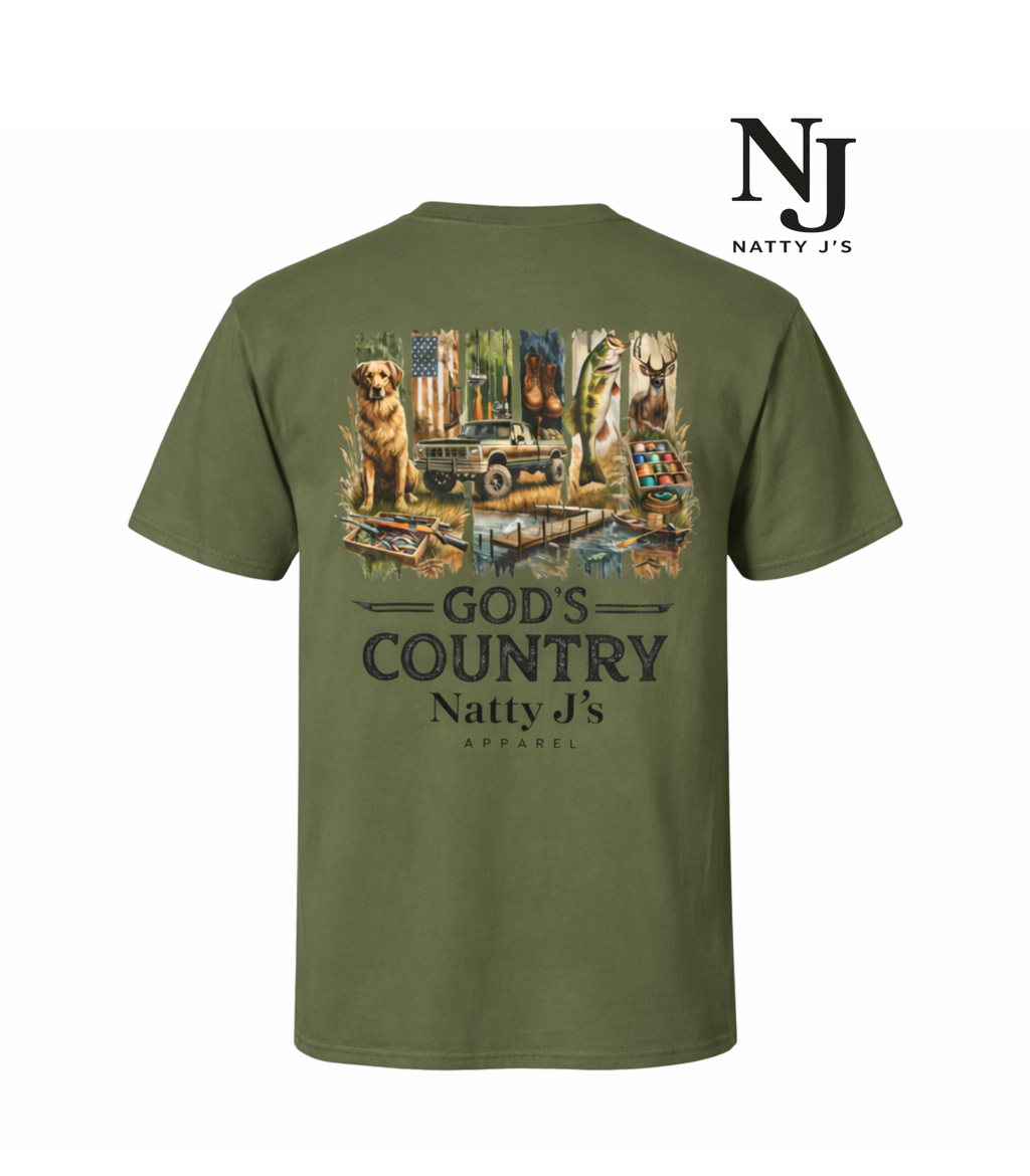 Natty J's Apparel God’s Country Men's Graphic T-Shirt