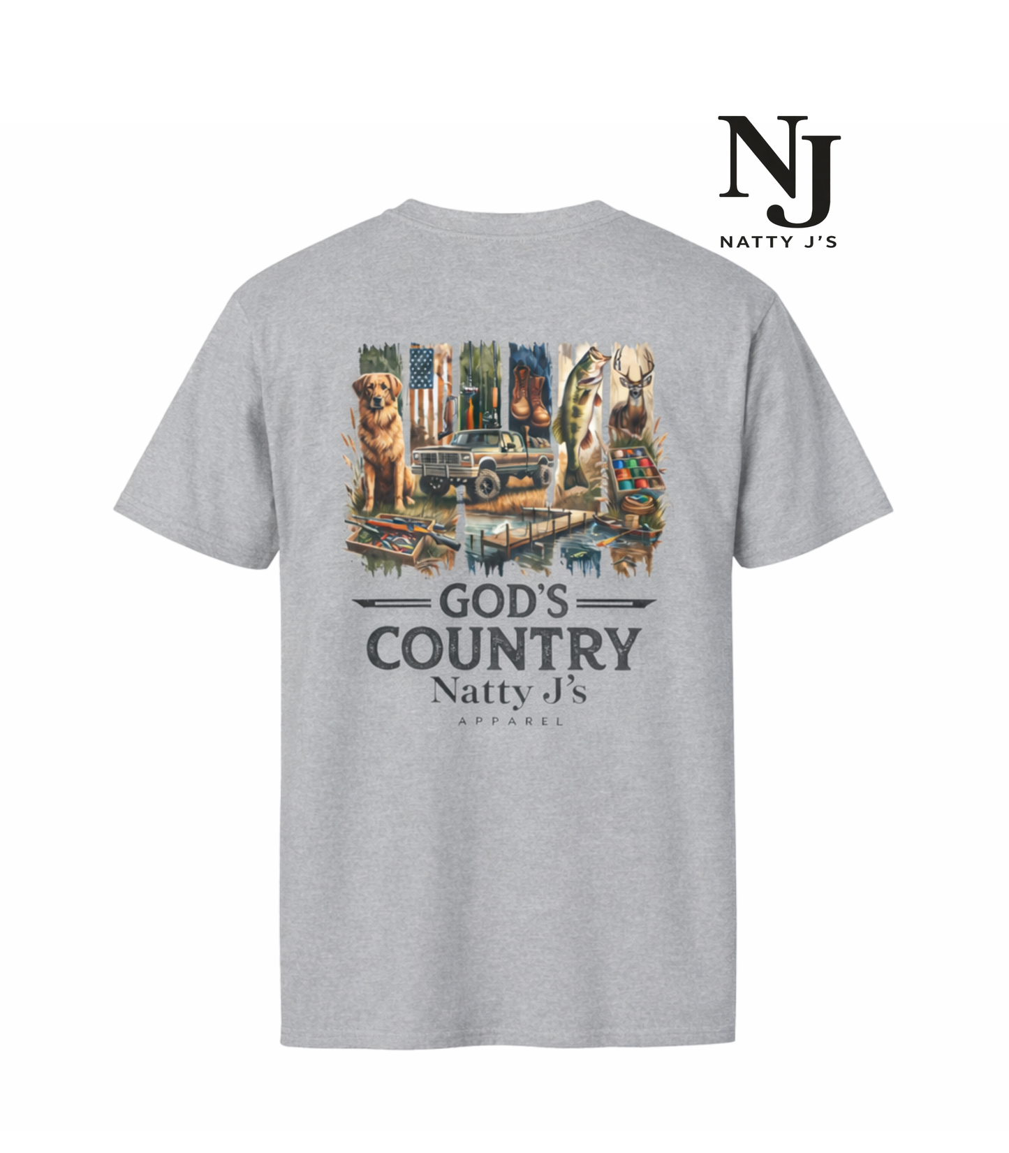 Natty J's Apparel God’s Country Men's Graphic T-Shirt
