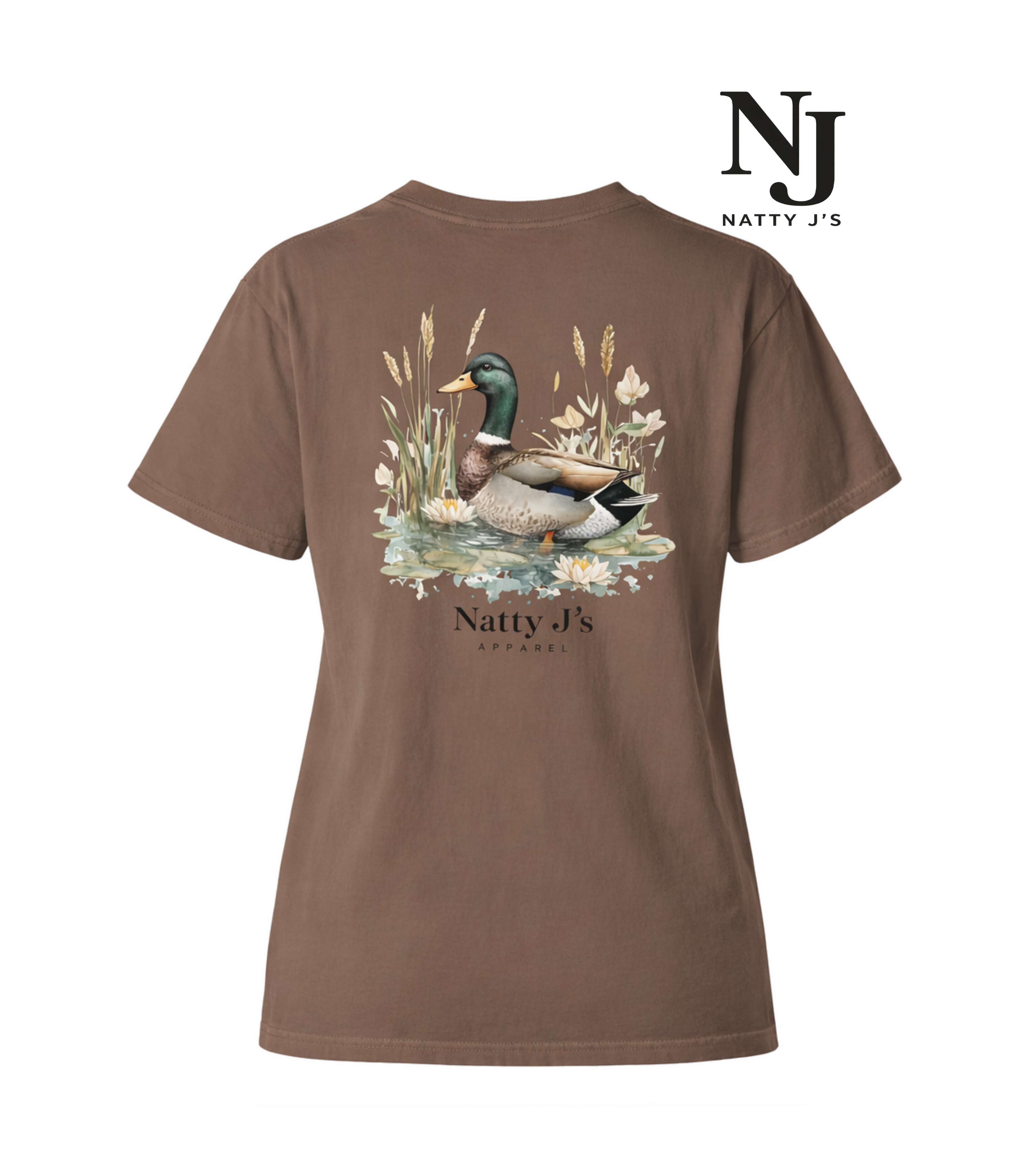 Natty J's Apparel Women's Wading Mallard Tshirt