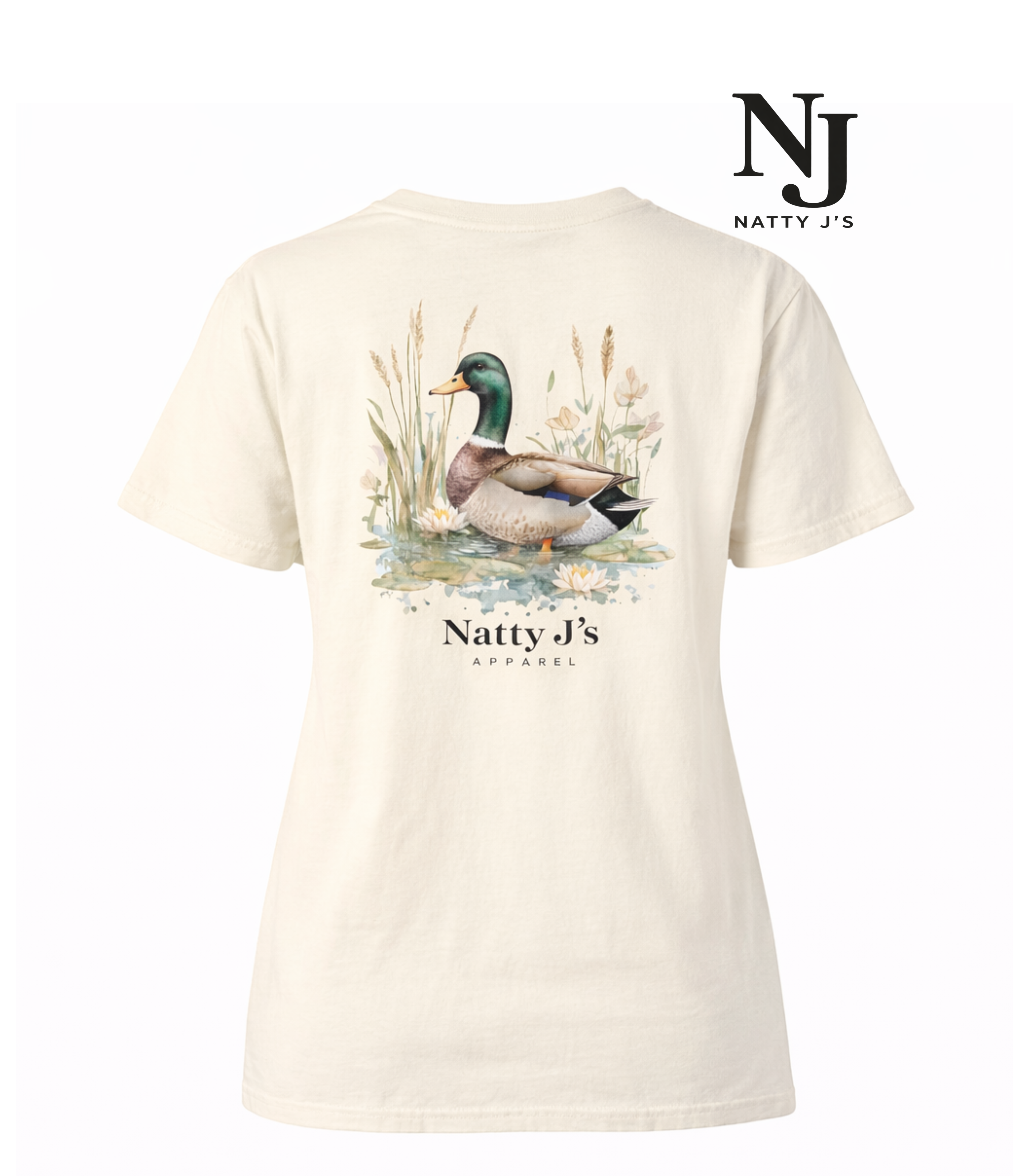 Natty J's Apparel Women's Wading Mallard Tshirt