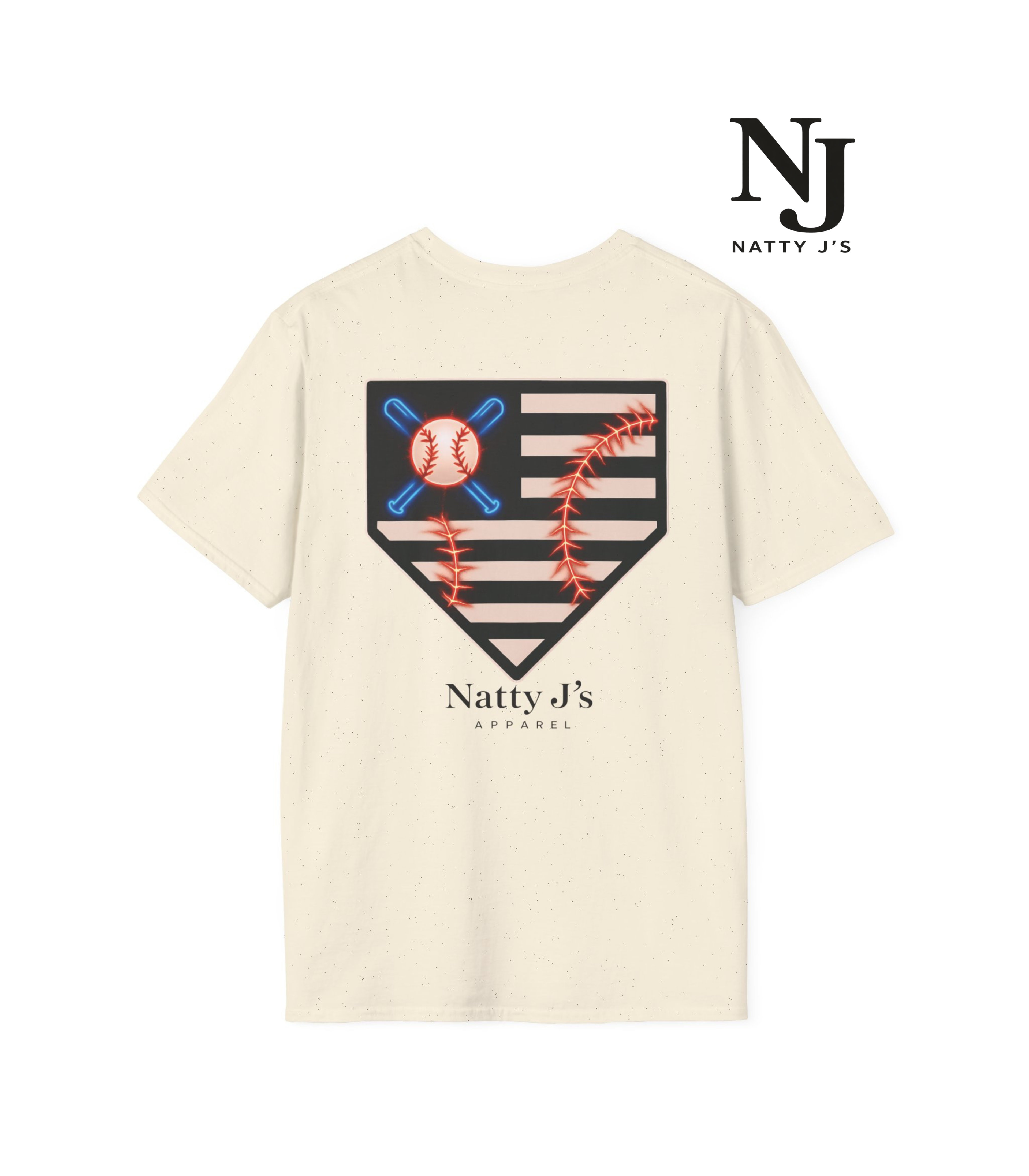 Natty J's Apparel Electric Home Plate Men's Tee
