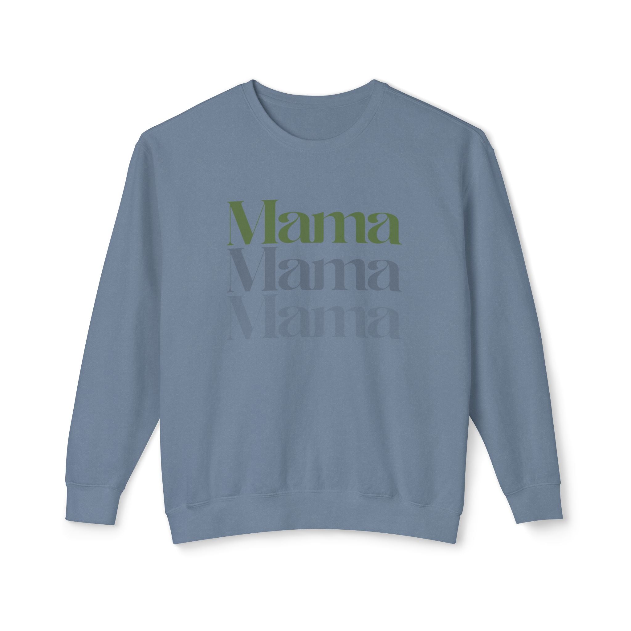 Comfort Colors Mama Crewneck Sweatshirt Green Fade