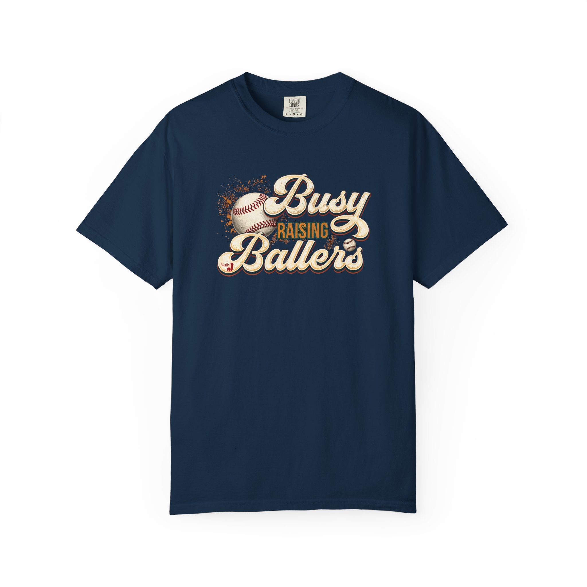Busy Raising Ballers Baseball Mom T-Shirt – Soft Graphic Tee for Baseball Moms | Natty J’s Apparel
