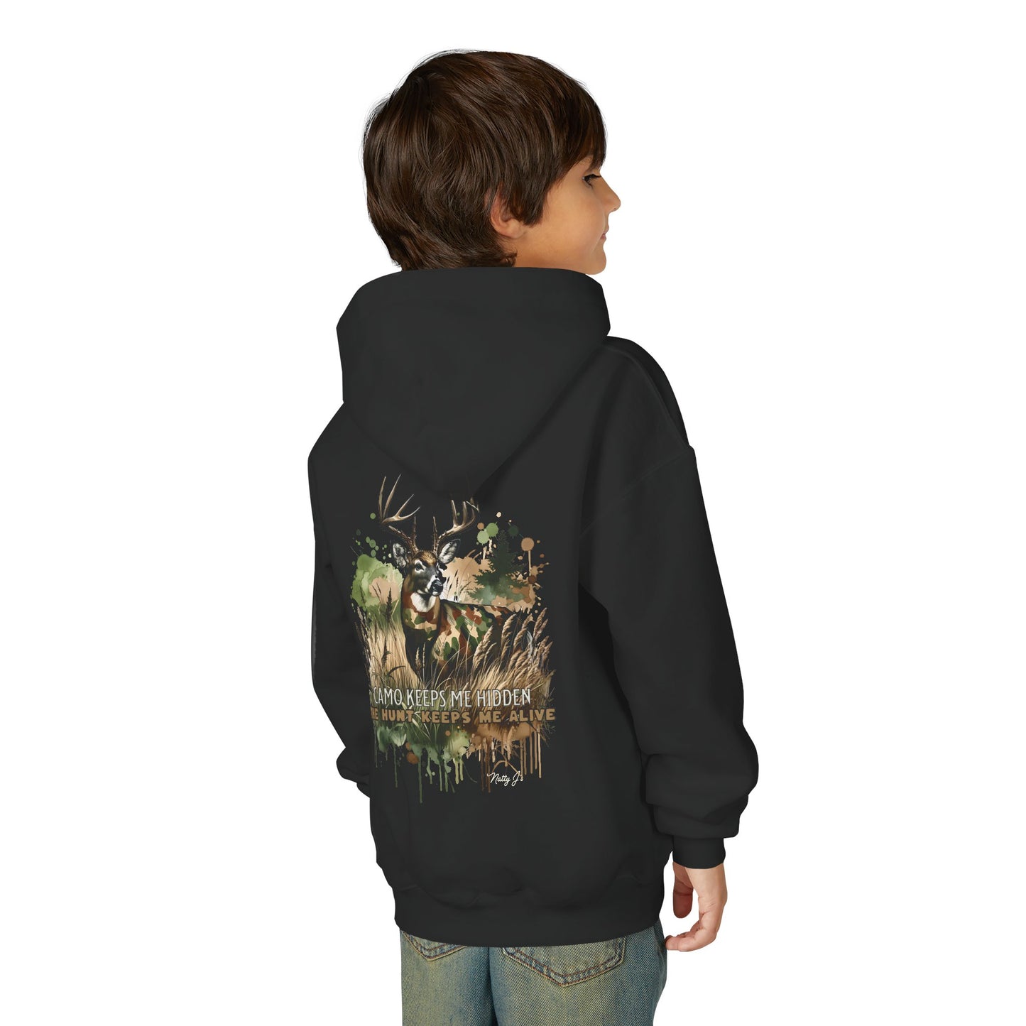 Camo Keeps Me Hidden Youth Hoodie