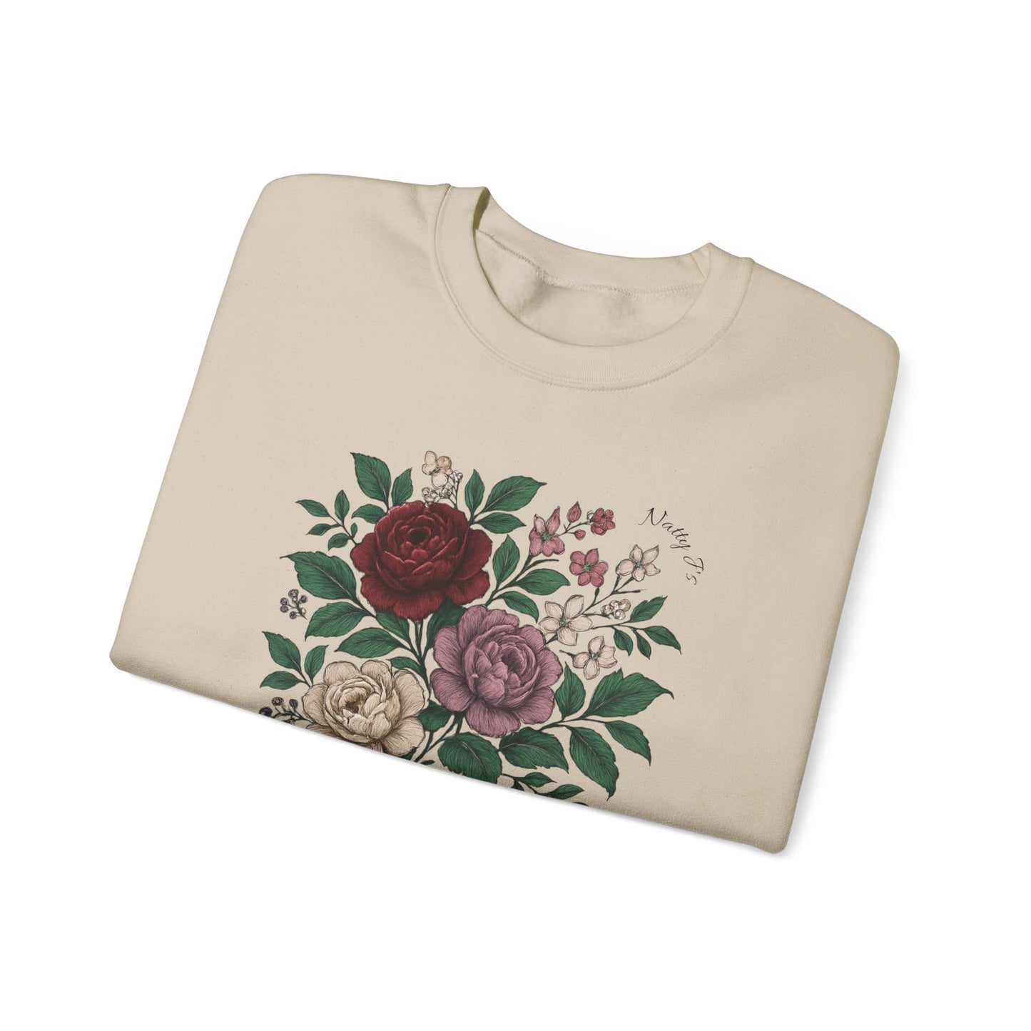 Bloom & Grow Sweatshirt – Floral Botanical Crewneck Pullover | Natty J’s Cozy Boutique Apparel