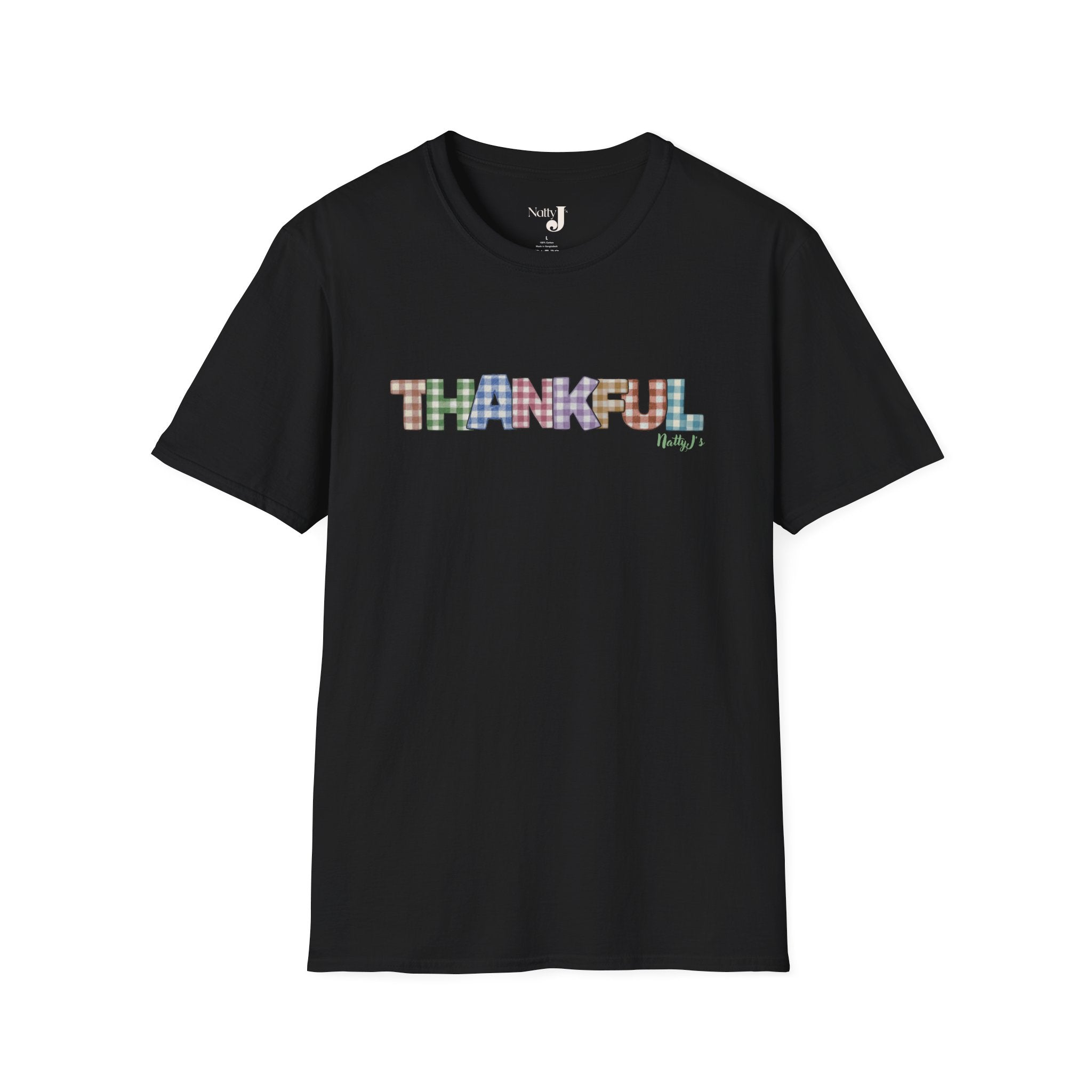 Thankful Unisex Softstyle T-Shirt, Cozy Gratitude Tee, Minimalist Fashion Shirt, Thanksgiving Apparel, Everyday Wear