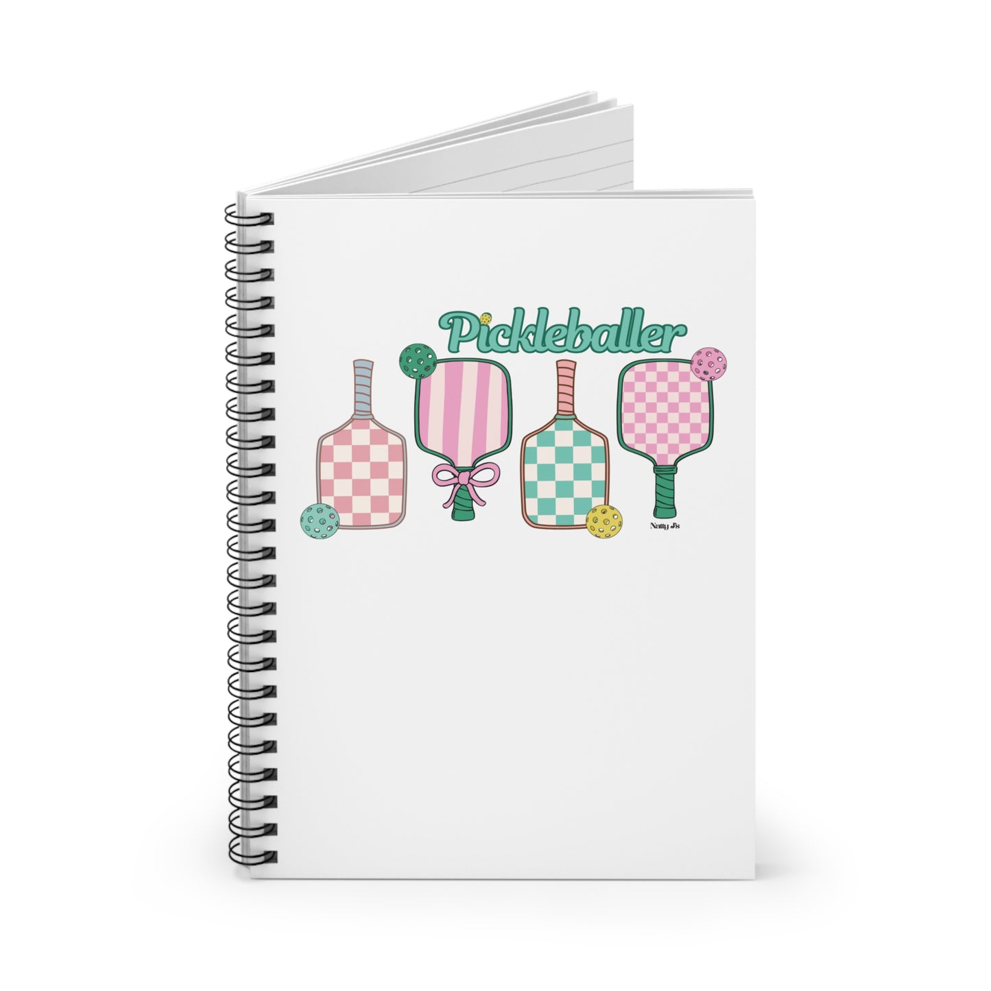 Pickleball Spiral Notebook - Perfect for Pickleball Fans, Sports Journals, Gifts for Athletes, Cute Stationery, Fun Note Taking.
